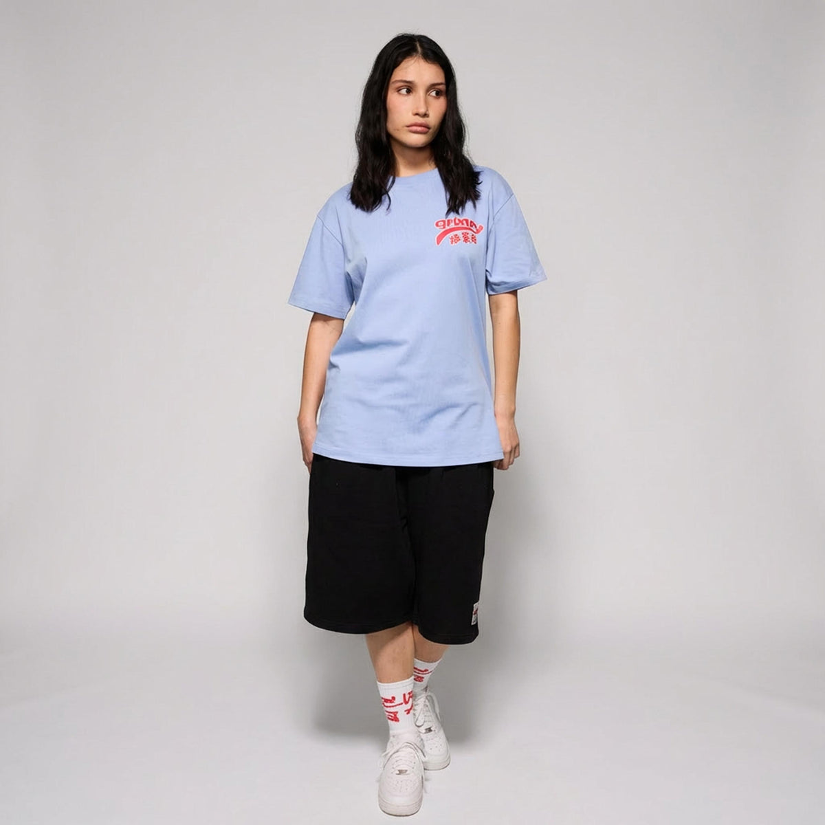Camiseta Concreat Jungle Gé Lái Mi Classic Fit Azul