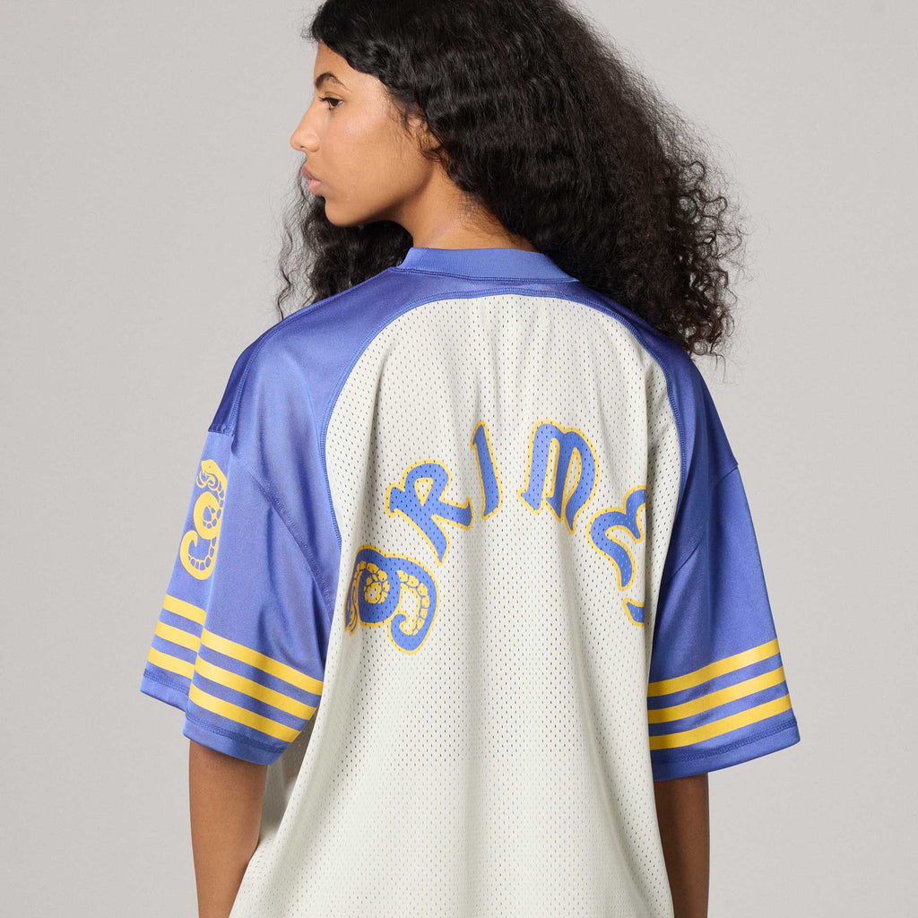 Droppin Science Mesh Boxy Football Jersey Off-White