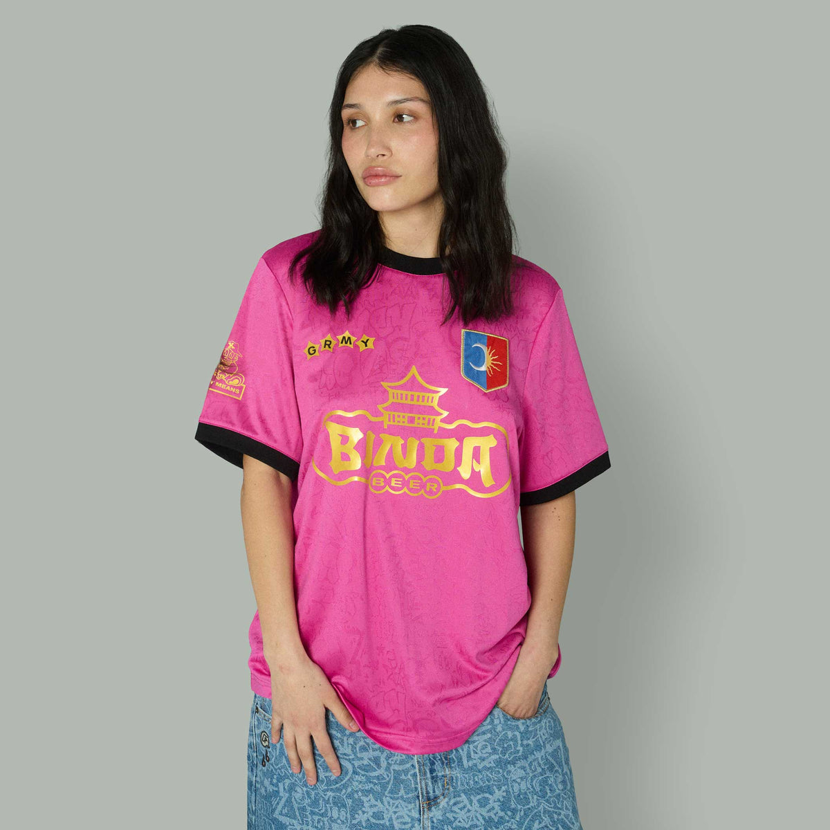 Fuchsia Stardust Soccer Jersey