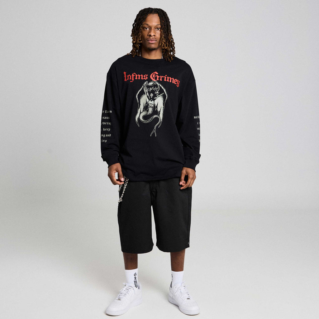 Chief Watcher Black Long Sleeve T-Shirt