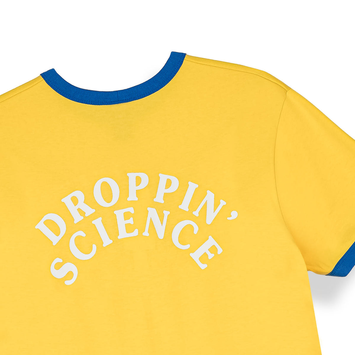 Camiseta Droppin Science Ringer Amarilla