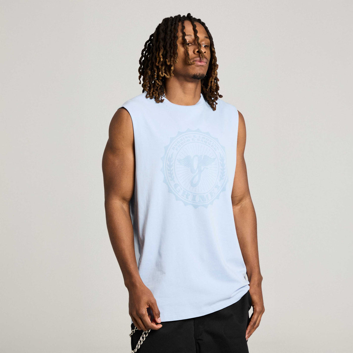 Camiseta Sin Mangas Chief Watcher Azul Claro