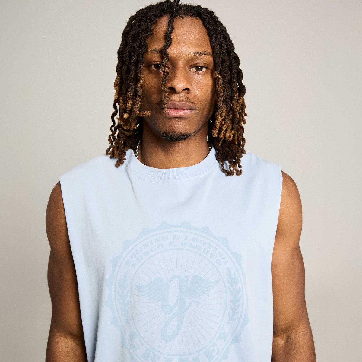 Camiseta Sin Mangas Chief Watcher Azul Claro