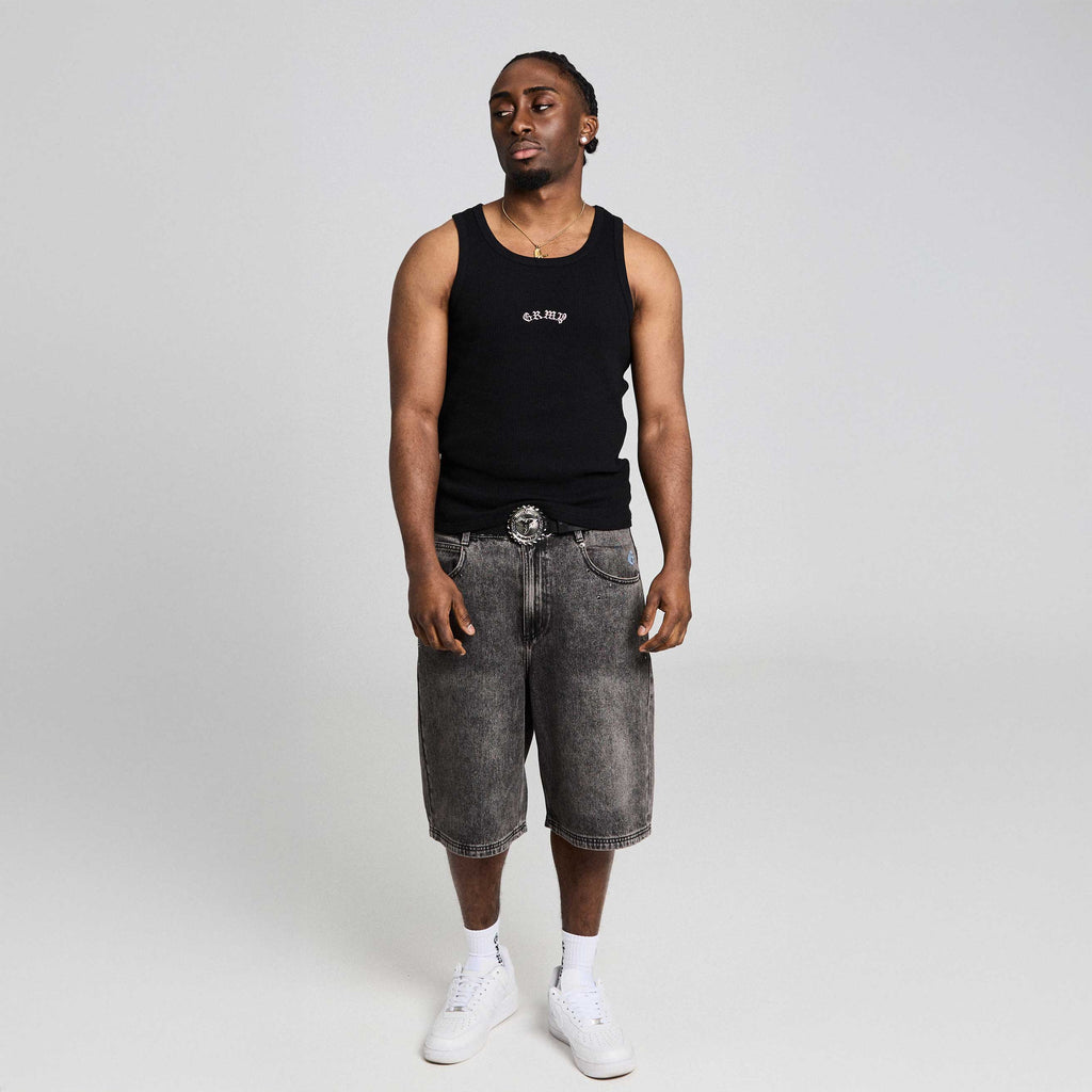 Black Chief Watcher Waffle Tank Top