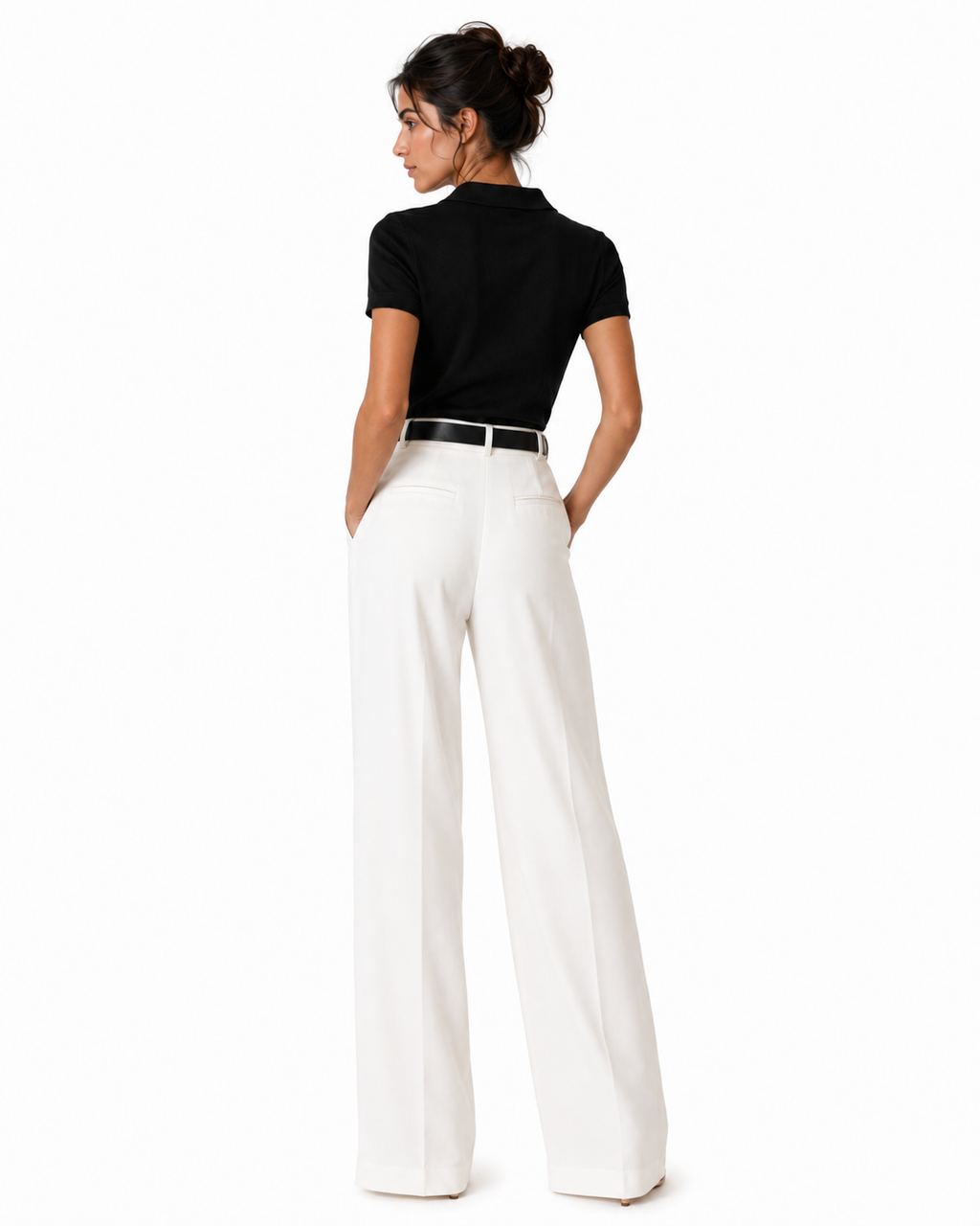 Pantalón ancho cintura alta Cinthia