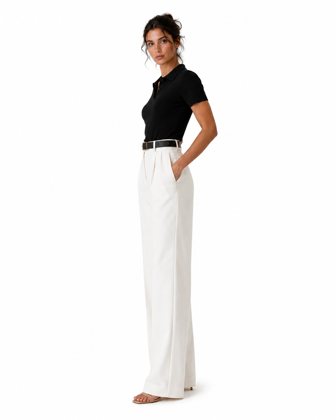 Pantalón ancho cintura alta Cinthia