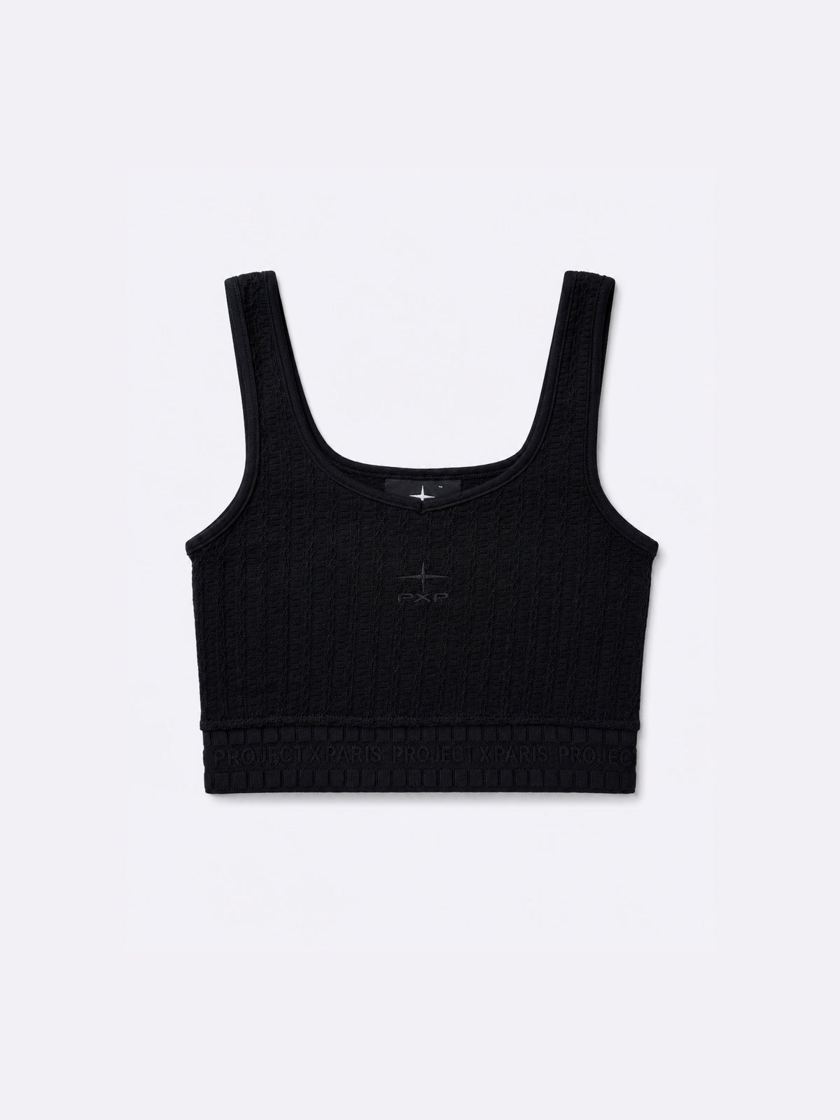 Crop Top de Punto Negro