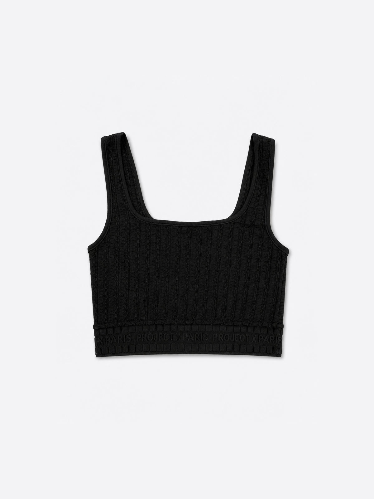 Crop Top de Punto Negro
