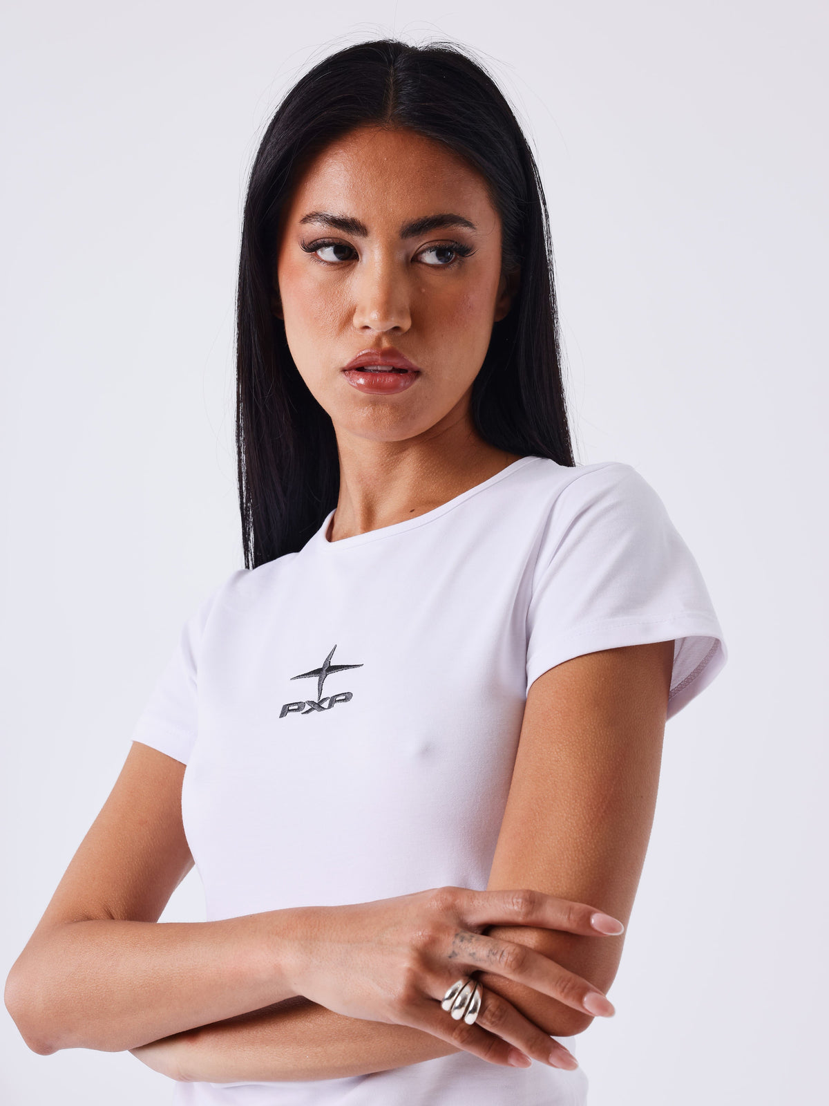 White/Khaki Slowly Top