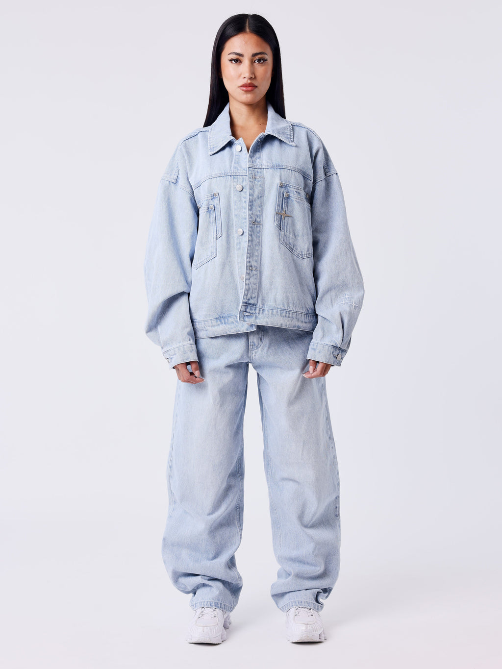 Chaqueta Oversize Vaquera Azul Desgastada Polaris