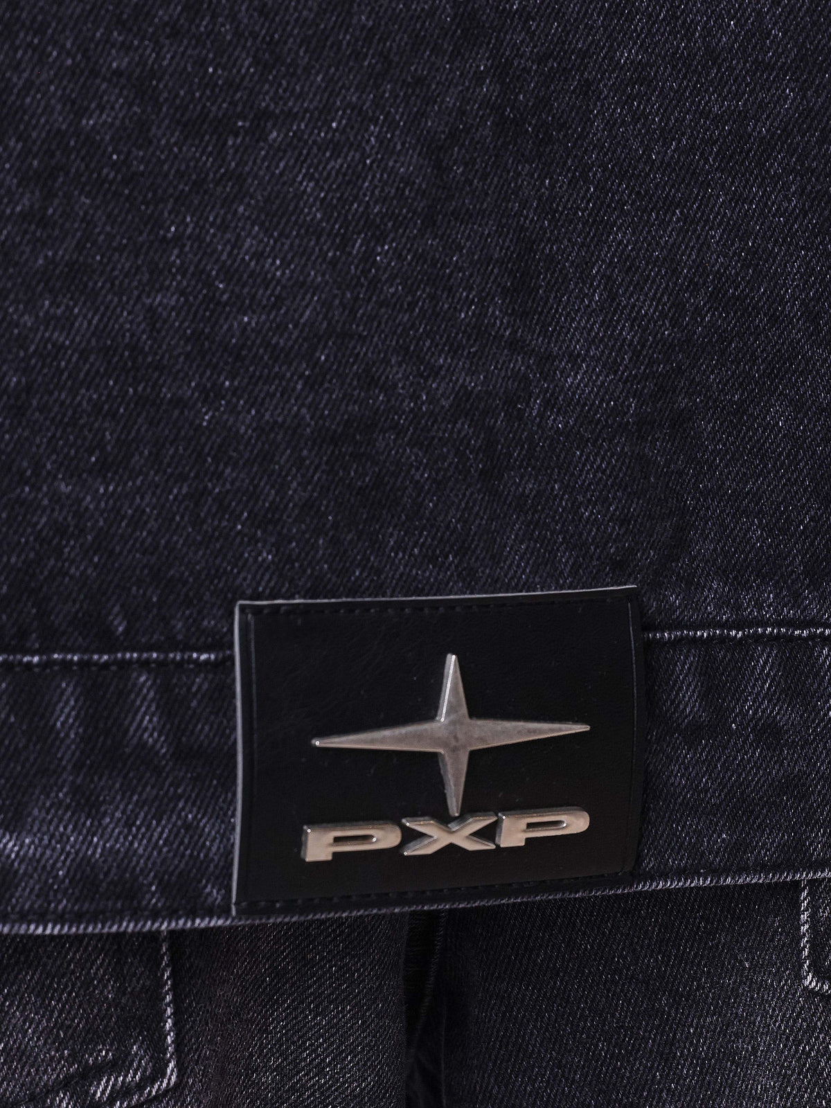 Chaqueta Oversize Vaquera Negra Desgastada Polaris