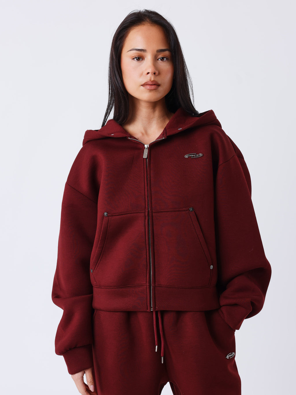 Sudadera con Capucha y Cremallera de Neopreno