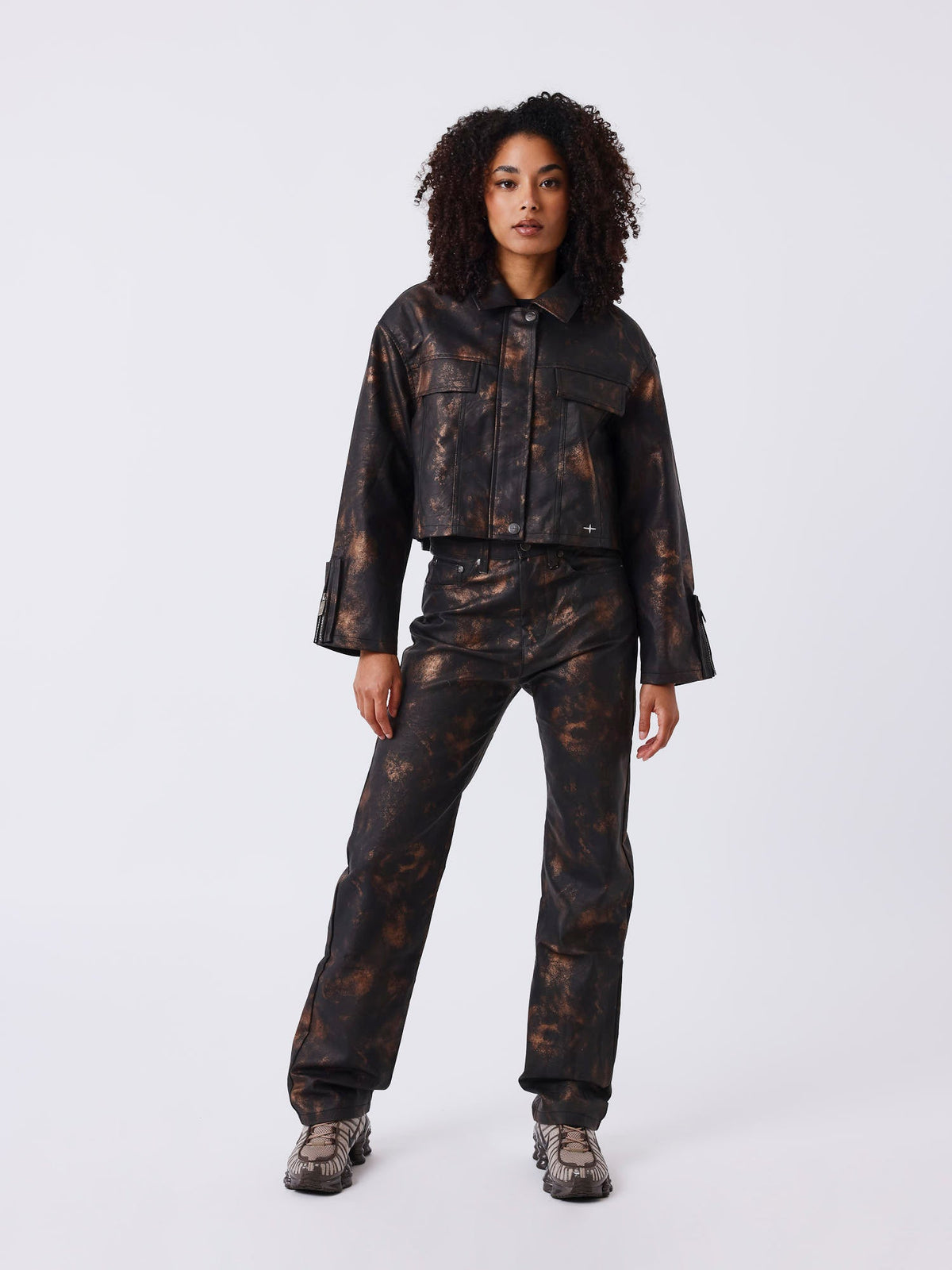 Distressed-Look Trousers