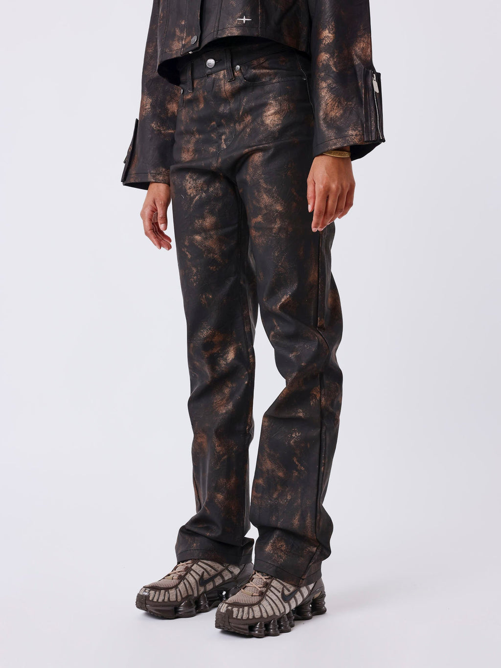 Distressed-Look Trousers