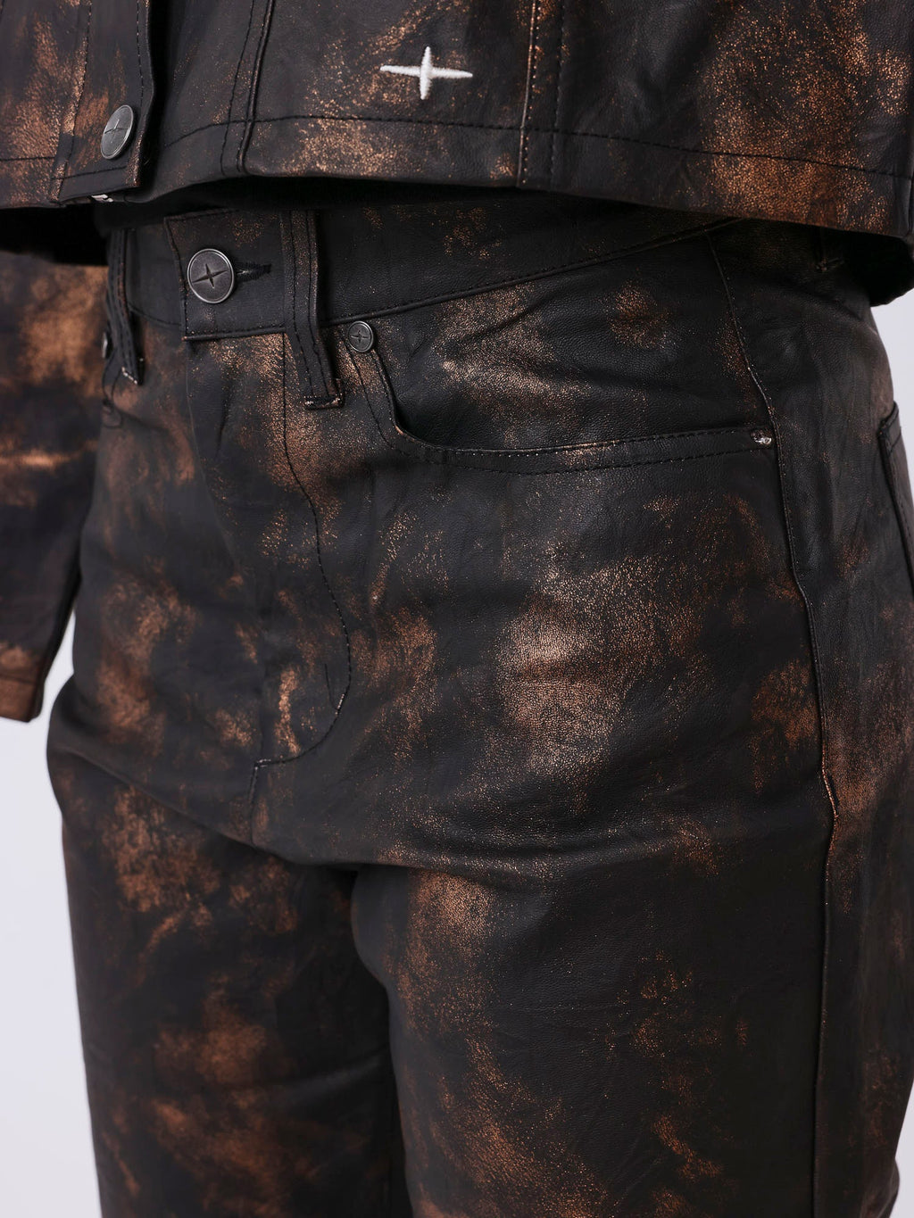 Distressed-Look Trousers