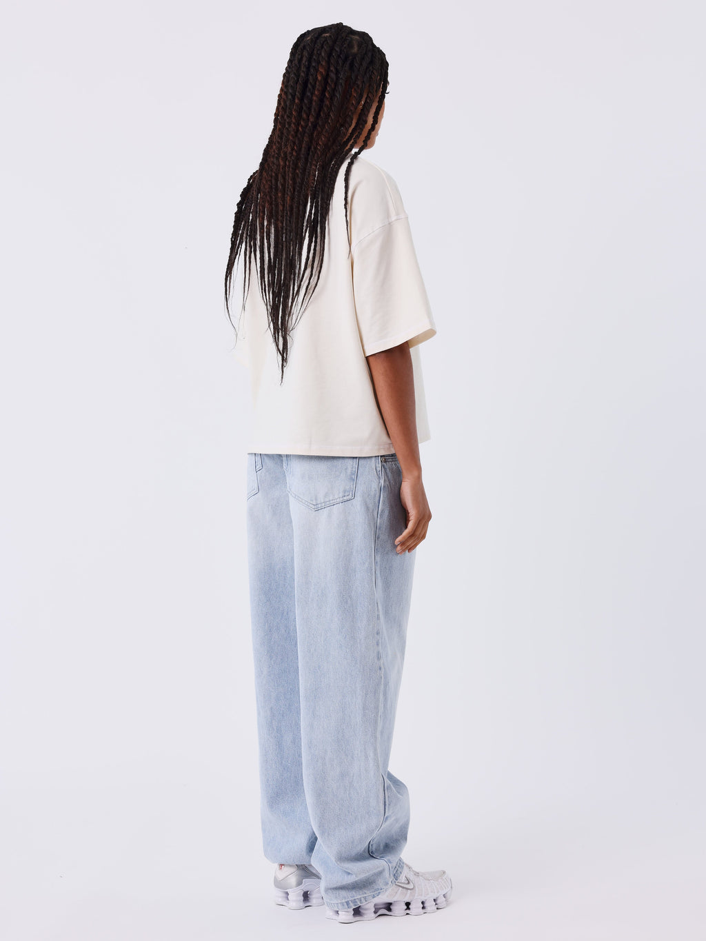 Faded Blue Barrel Denim Jeans