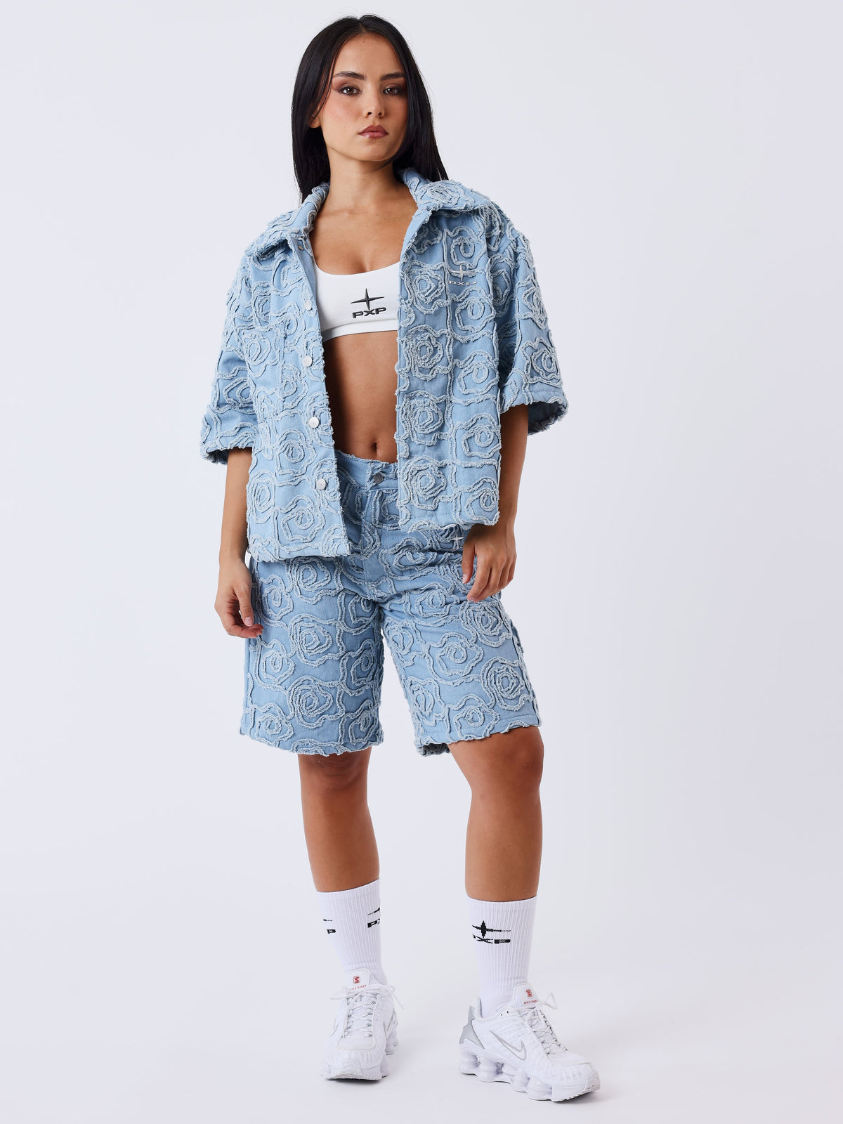 Camisa Vaquera Manga Corta Cloudy