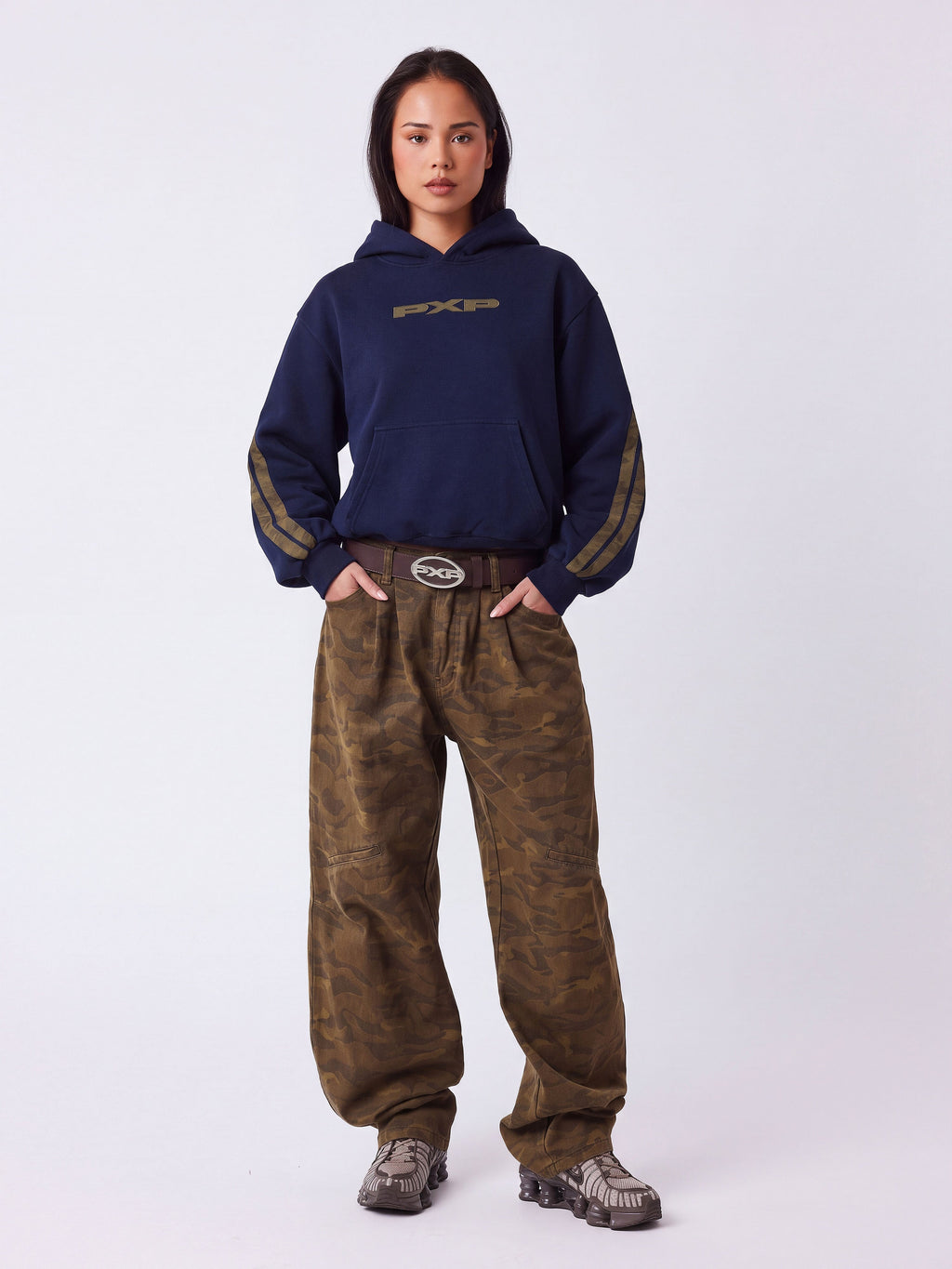 Sudadera con Capucha Bandas Camuflaje