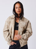 Edgy Faux Leather Jacket