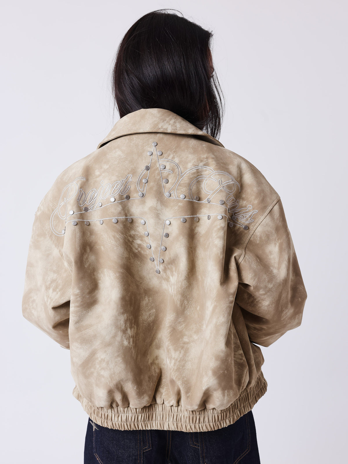 Edgy Faux Leather Jacket