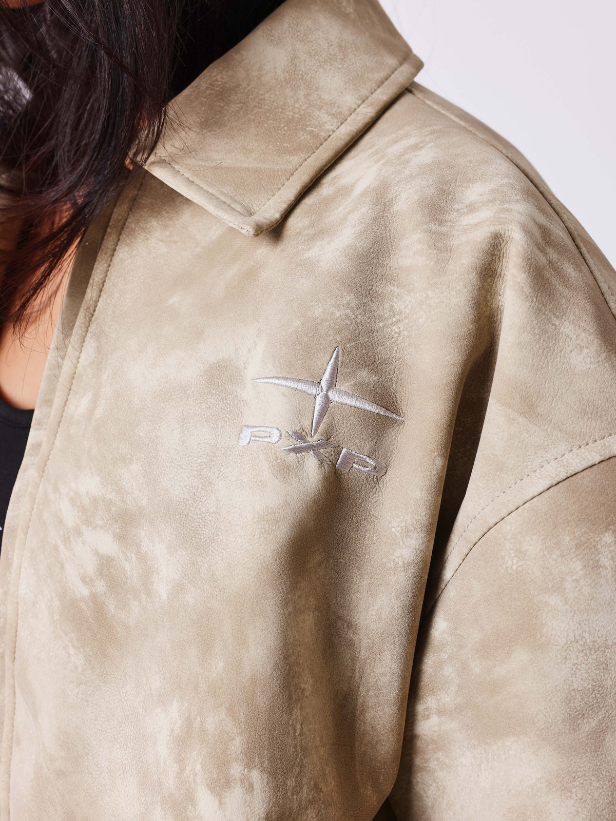 Edgy Faux Leather Jacket