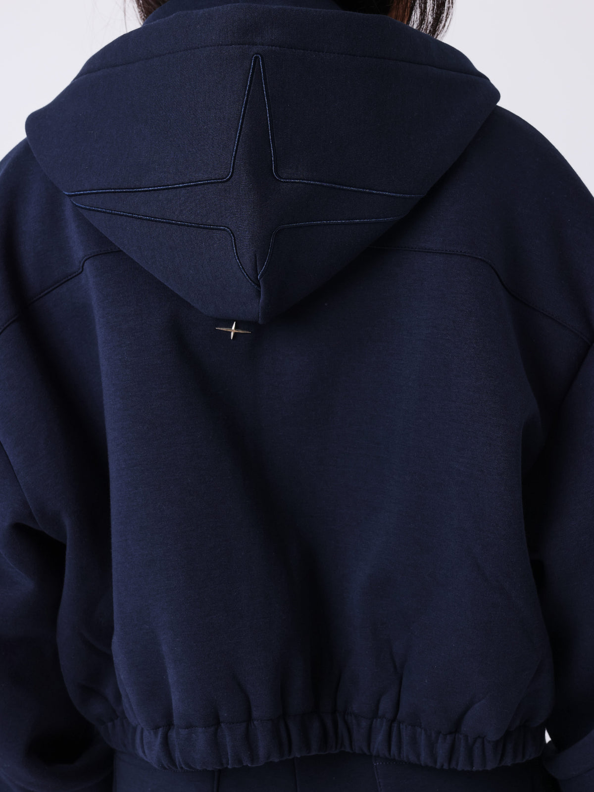 Chaqueta Boxy con Cremallera Natural