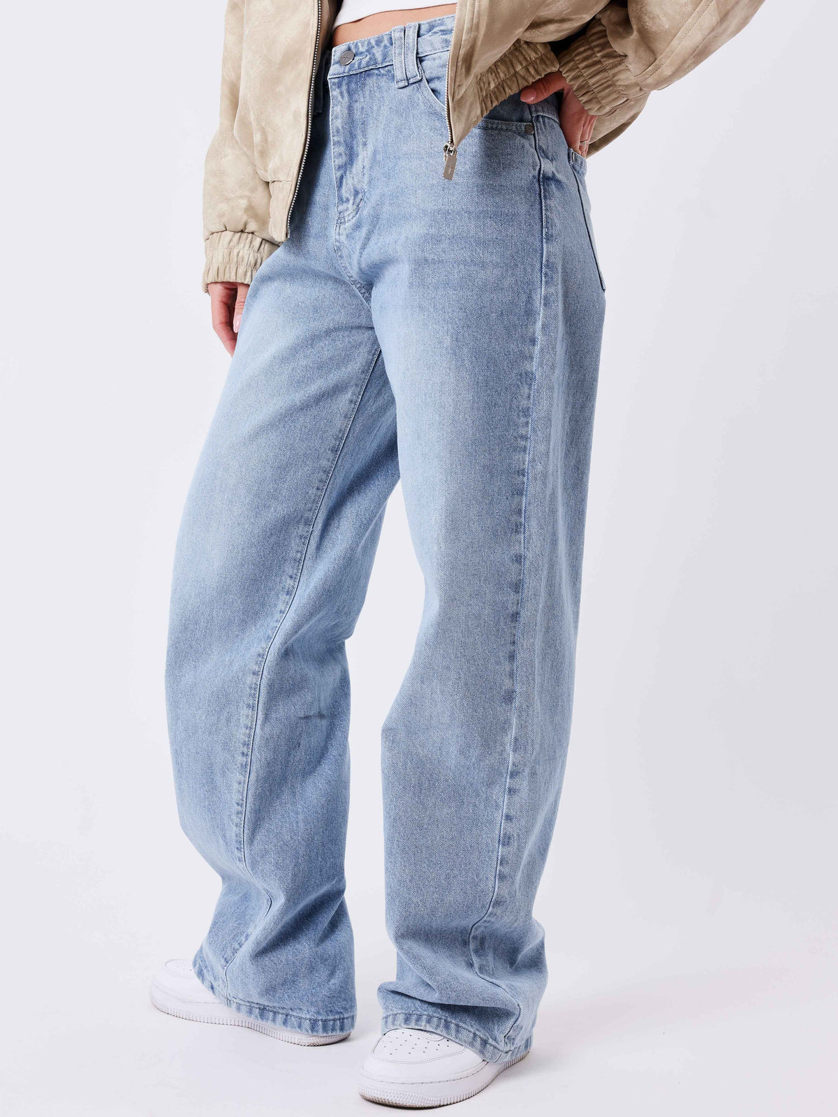 Fluffy Faded Jeans