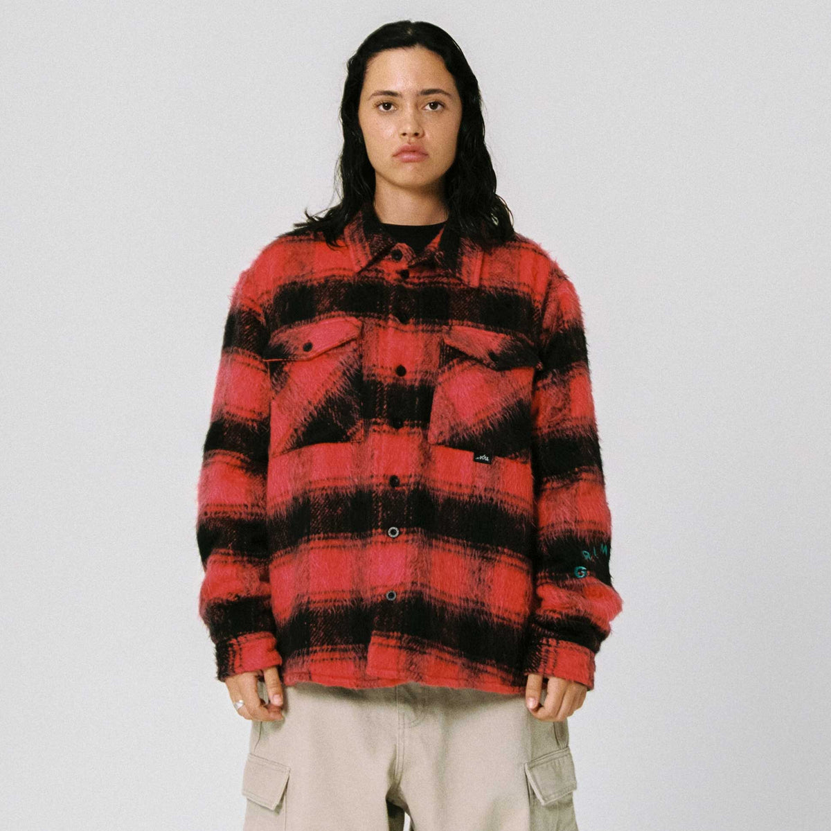 Red Quilted Wild One Shirt
