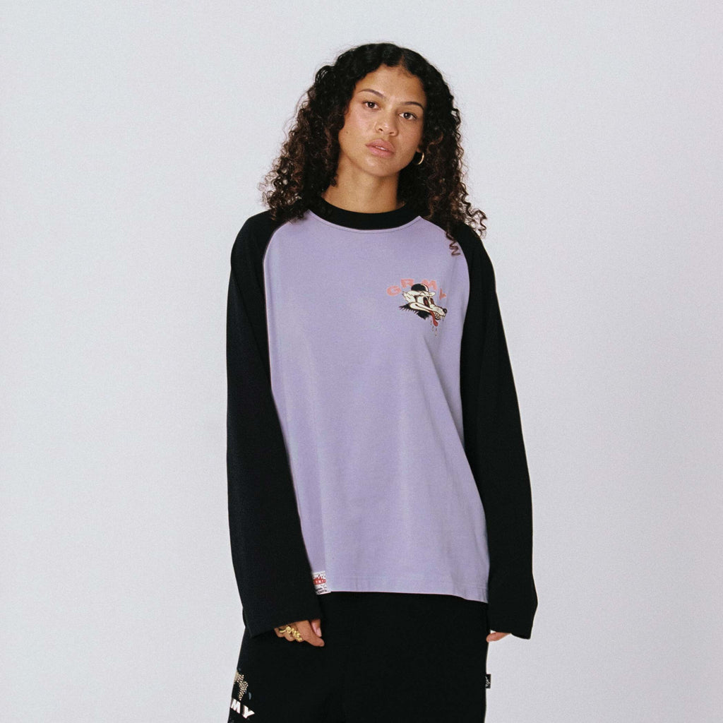 Camiseta Manga Larga Wild One Raglan Negra