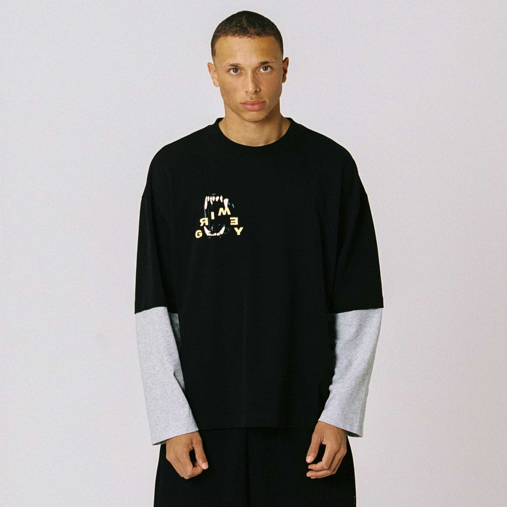 Camiseta Manga Larga Wild One Layered Negra
