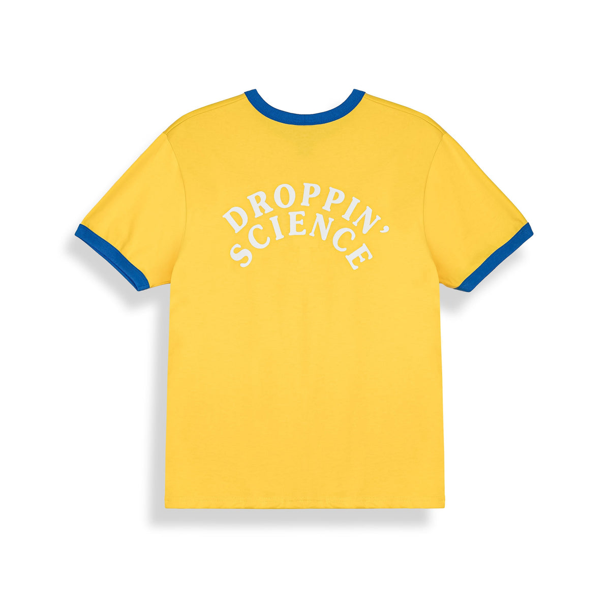 Camiseta Droppin Science Ringer Amarilla