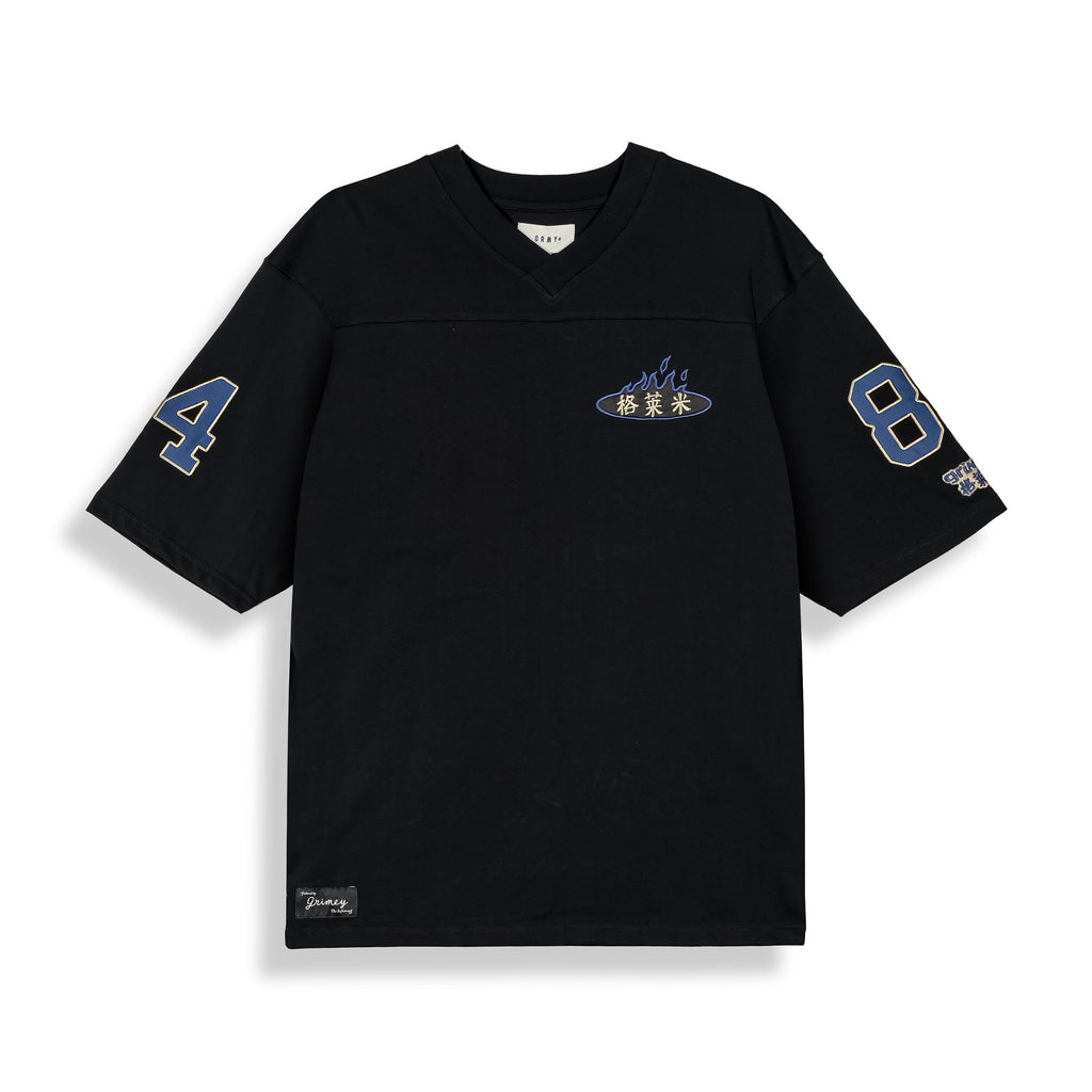 Camiseta Concreat Jungle Cuello V Oversized Negra