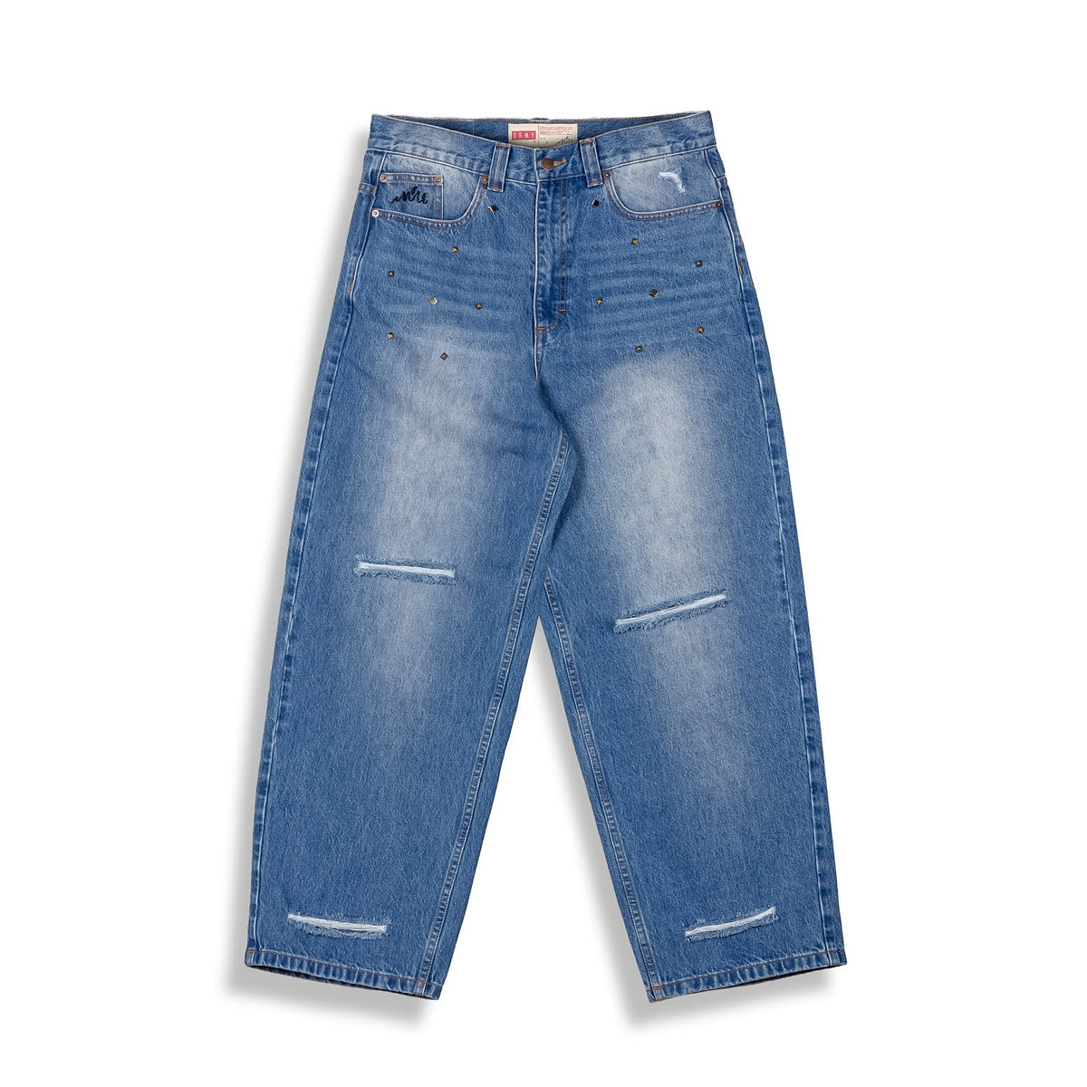 Royal Paw Big Boy Denim Pants Washed Blue