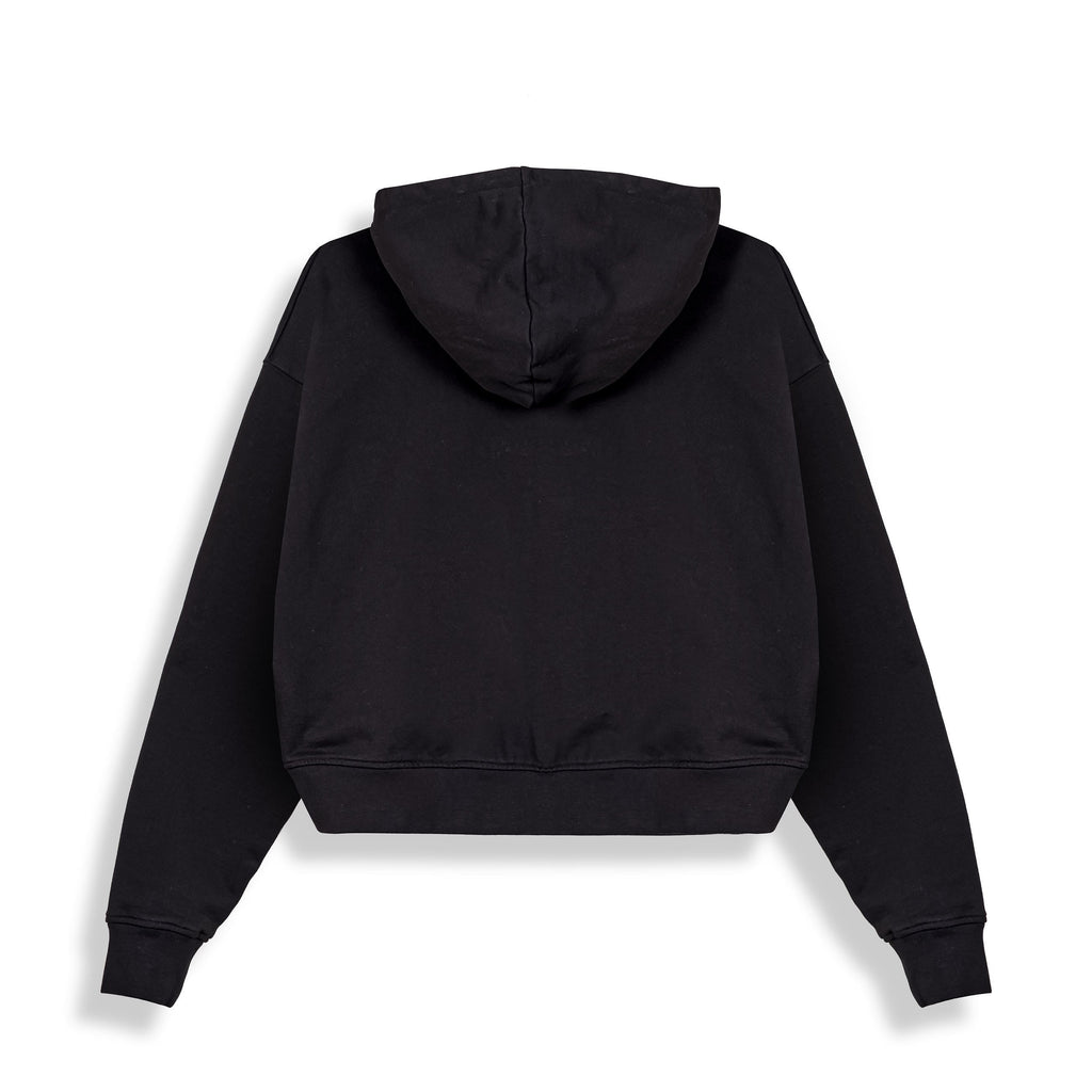 Sudadera Rise Above Ajustada con Cremallera Negra
