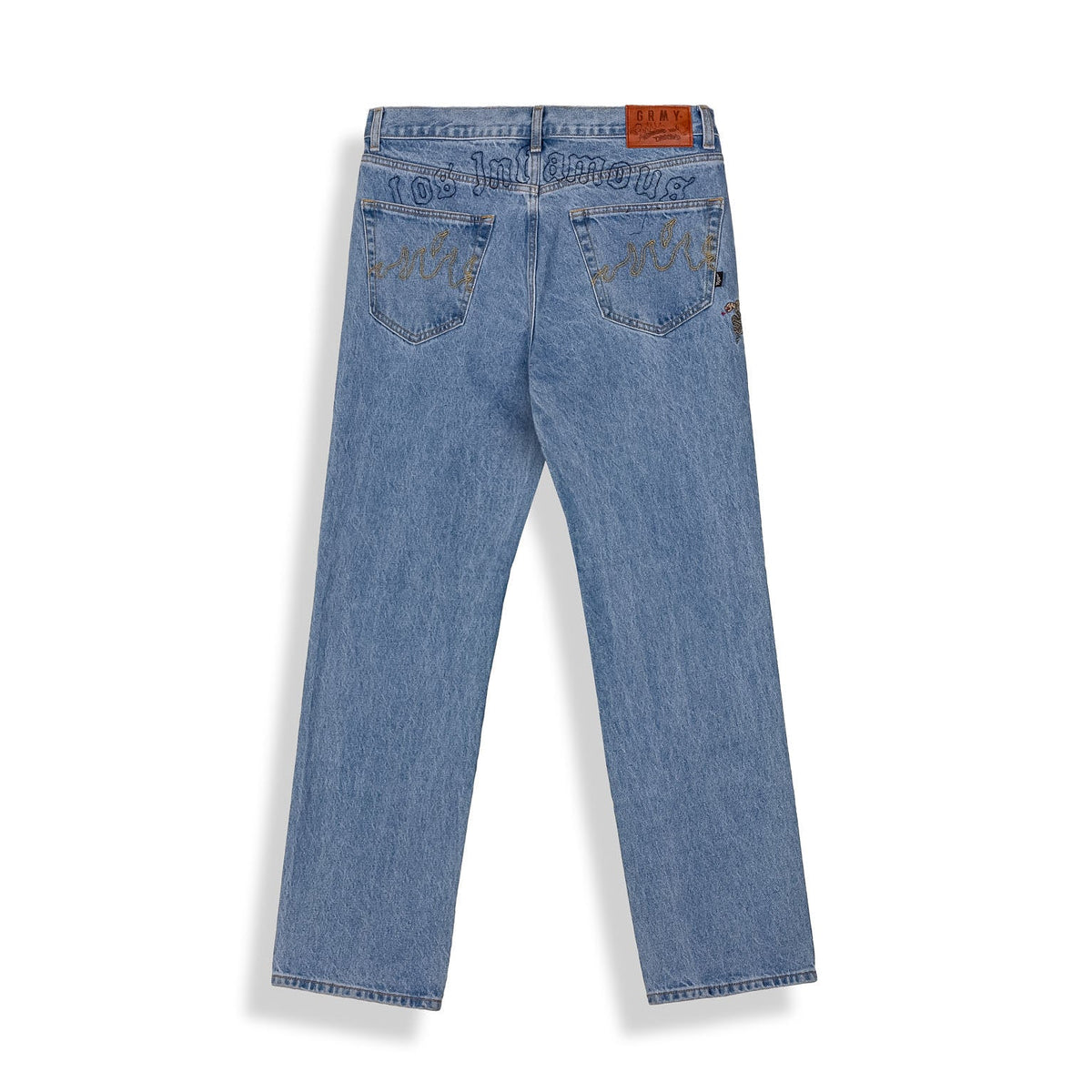 Pantalones Denim The Planet Regular Azul Lavado