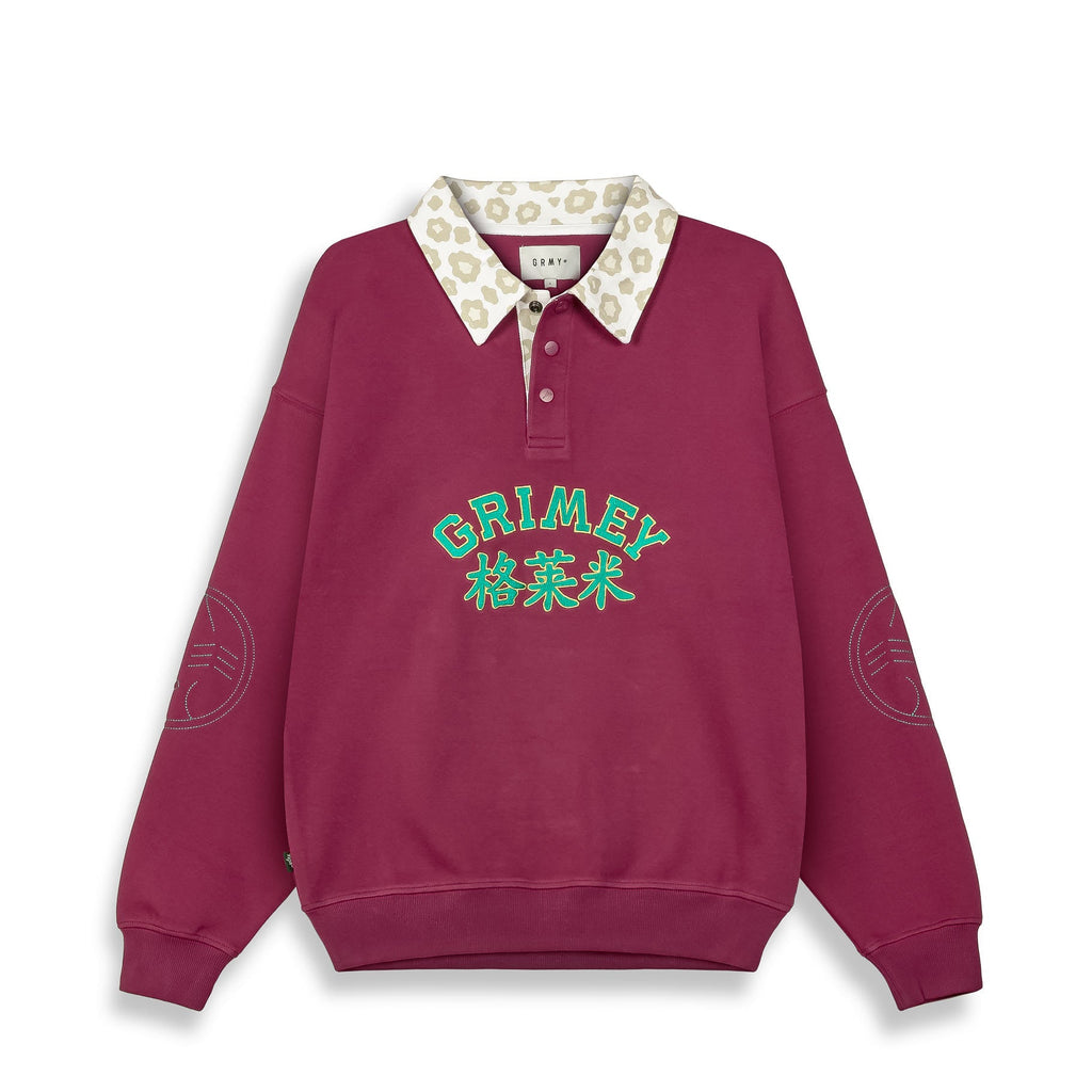 Royal Paw Burgundy Piqué Polo Sweatshirt