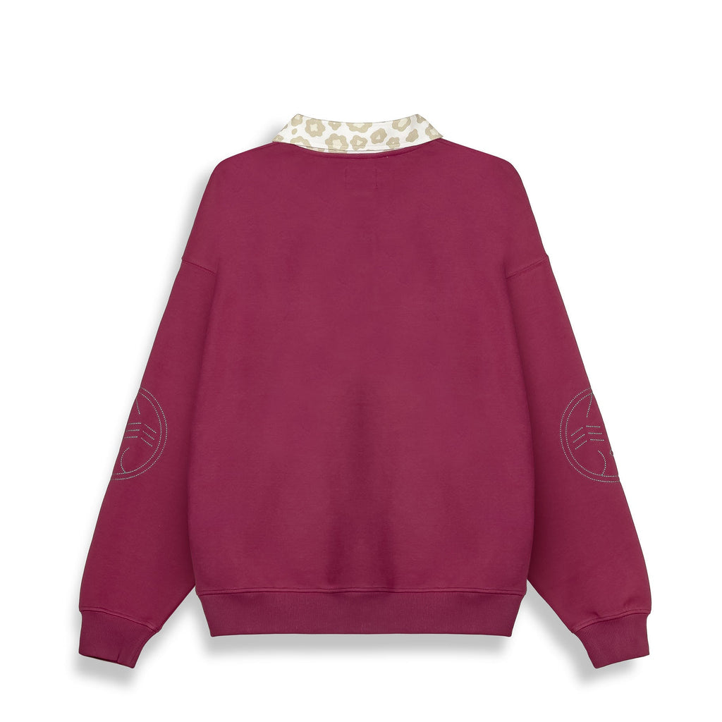 Royal Paw Burgundy Piqué Polo Sweatshirt