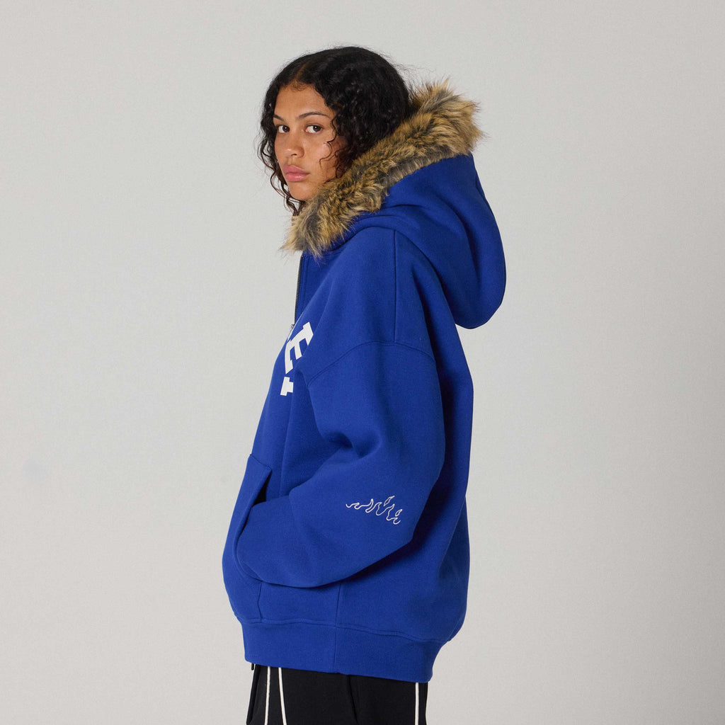 The Infamous Blue Zip-Up Hoodie
