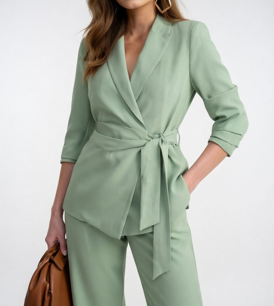 Conjunto Véronise Tipo Traje Fluido Elegante Estructurado