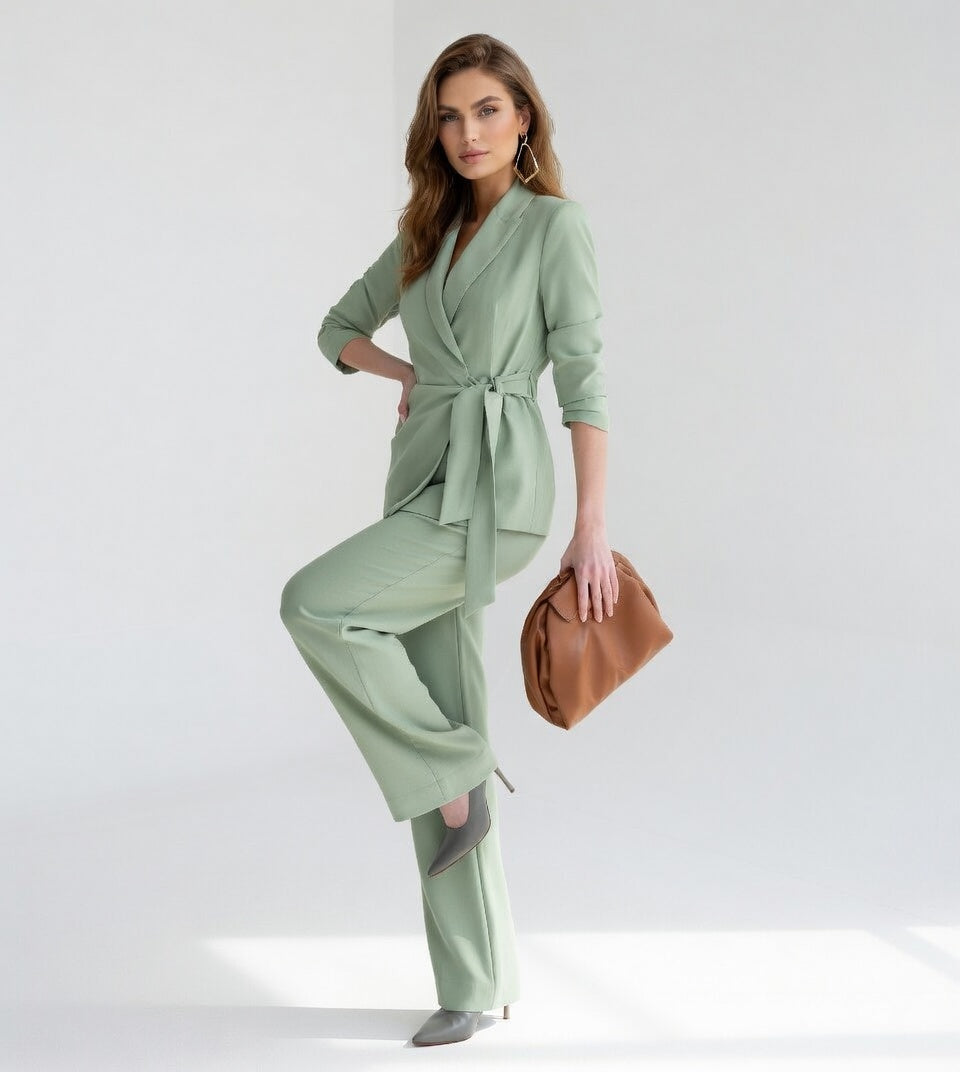 Conjunto Véronise Tipo Traje Fluido Elegante Estructurado