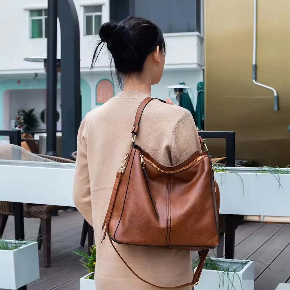 Pack de 3 Bolsos Hobo de Piel de Lujo