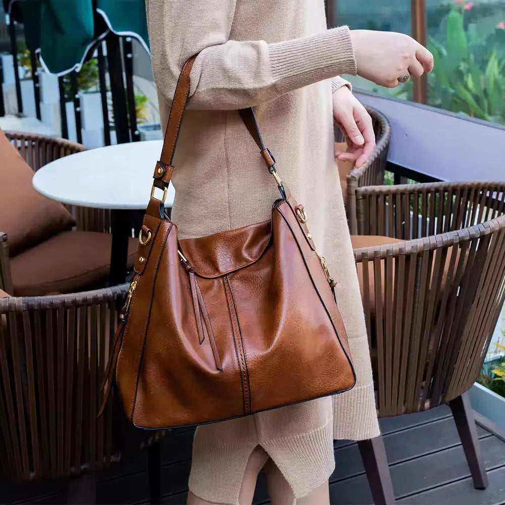 Pack de 3 Bolsos Hobo de Piel de Lujo