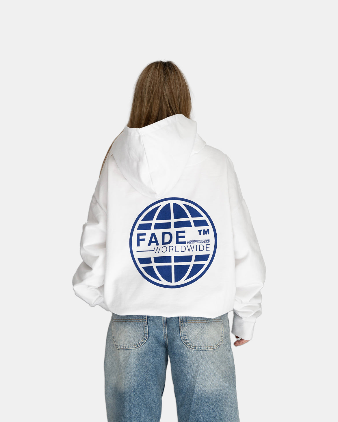 WHITE WORLDWIDE OVERSIZED SWEATSHIRT