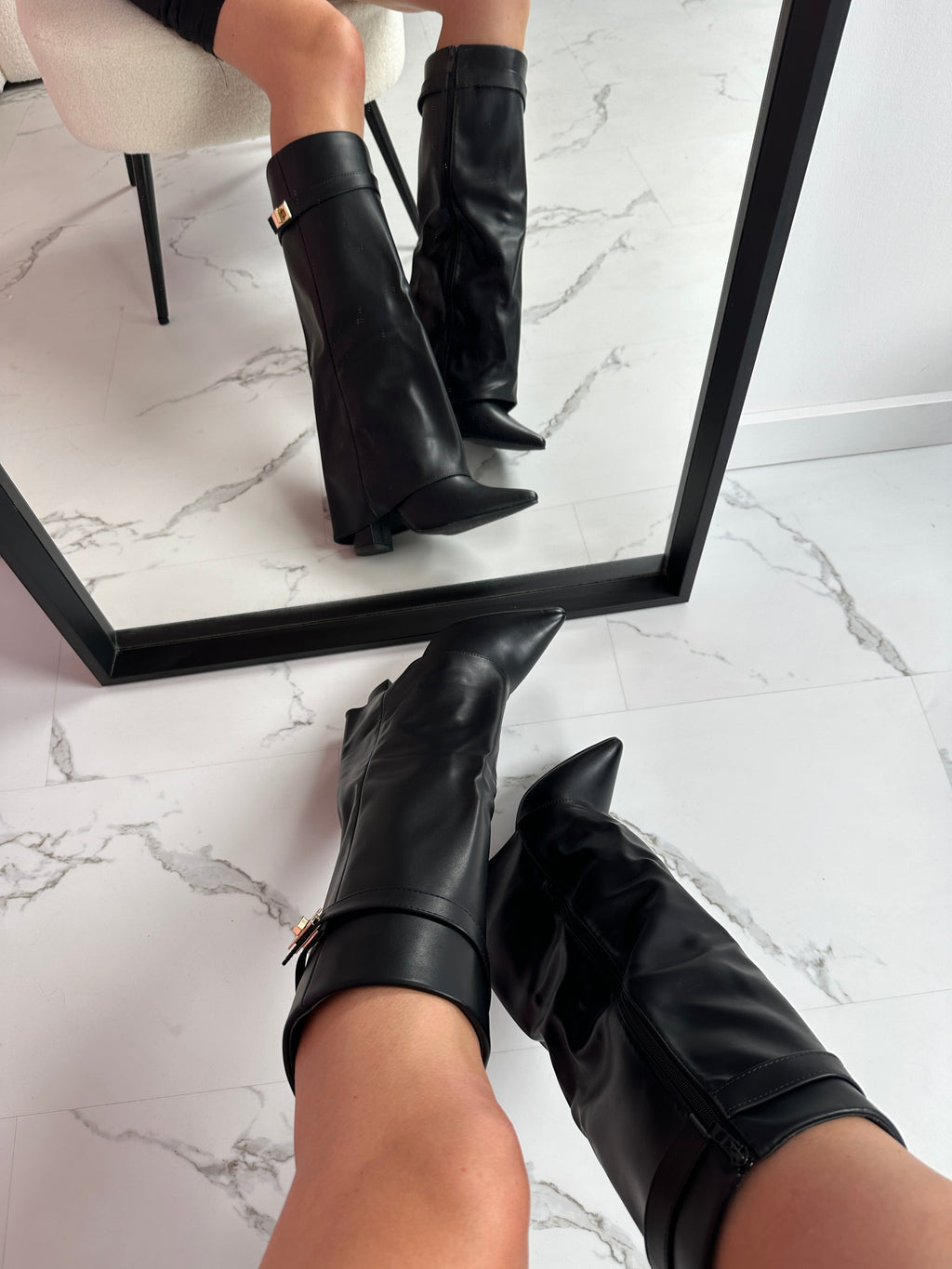 Serena | Botas de Cuero Negro