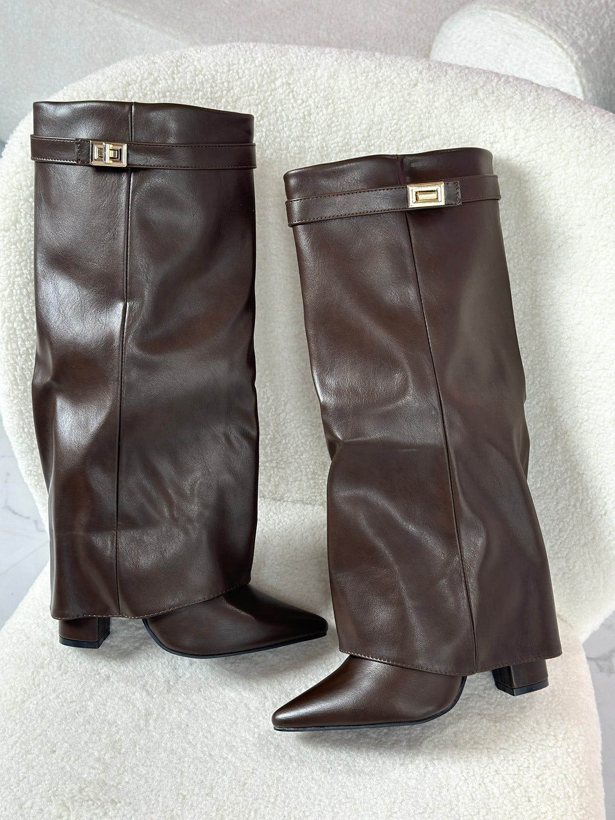 Vivienne | Botas de Cuero Marrón