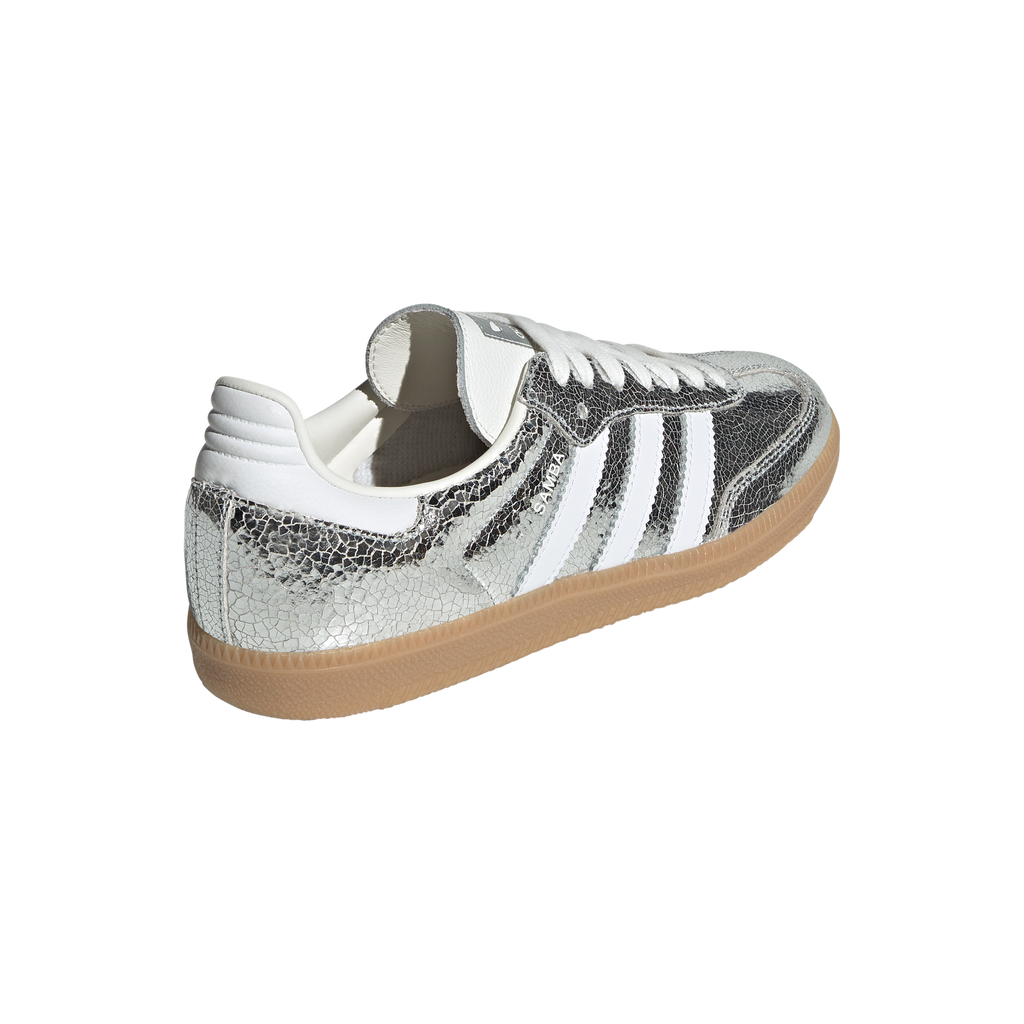 Adidas Samba OG Silver Metallic Cracked Leather