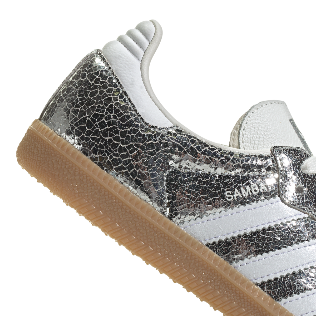 Adidas Samba OG Silver Metallic Cracked Leather