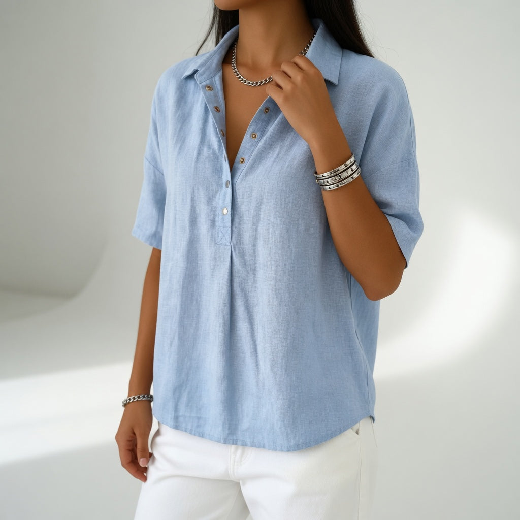 Tiphaine | Blusa de Cuello Camisero