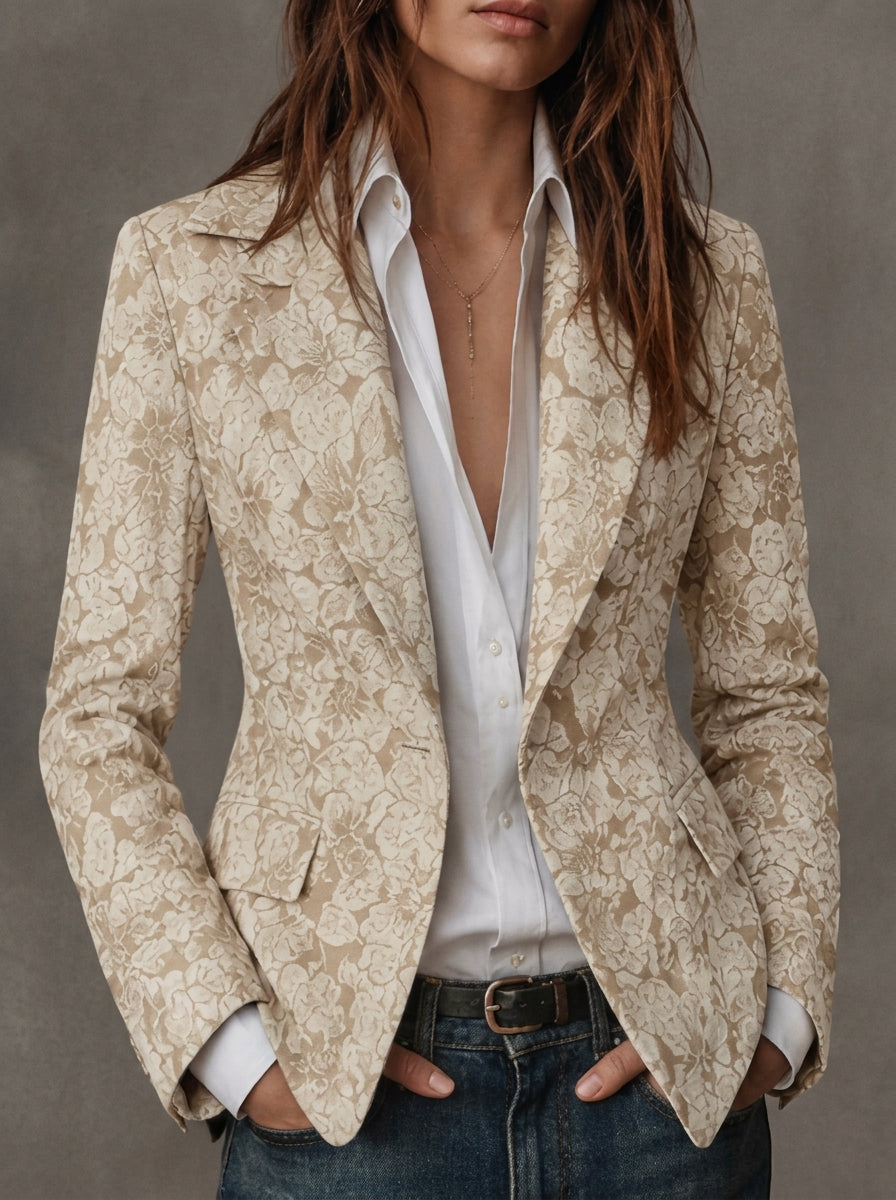 Antonia ⎸ Blazer de Jacquard con Estampado de Paisley
