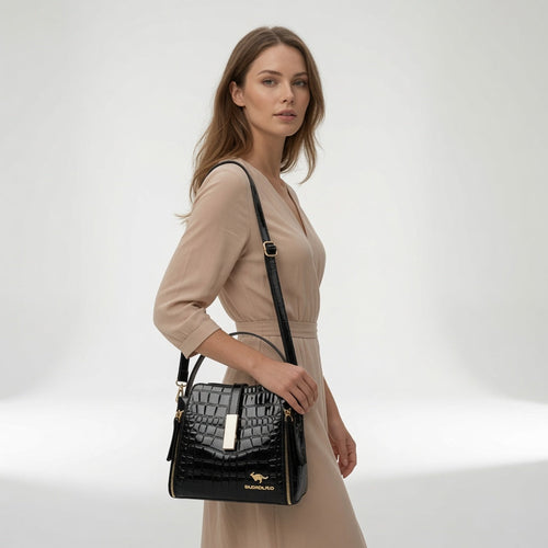 Amandéa | Bolso Efecto Cocodrilo Elegante de Lujo